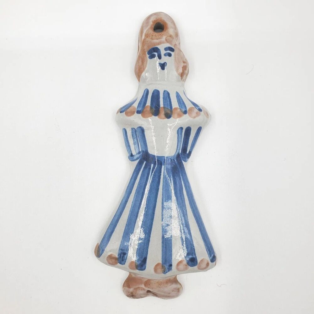 Vintage M.A. Hadley Pottery Wife Ornament Wall Hanging Plaque Farmhouse Country